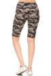 Camo printed, high waisted, YOGA biker shorts - Grey Camo Online