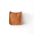 Camel Vegan Leather Messenger Bag with Camel Ivory Strap Online