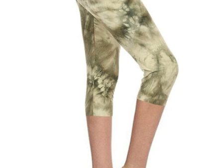 Olive Crush Tiedye OS Capri on Sale