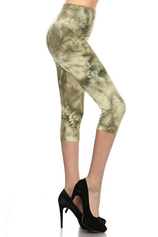 Olive Crush Tiedye OS Capri on Sale