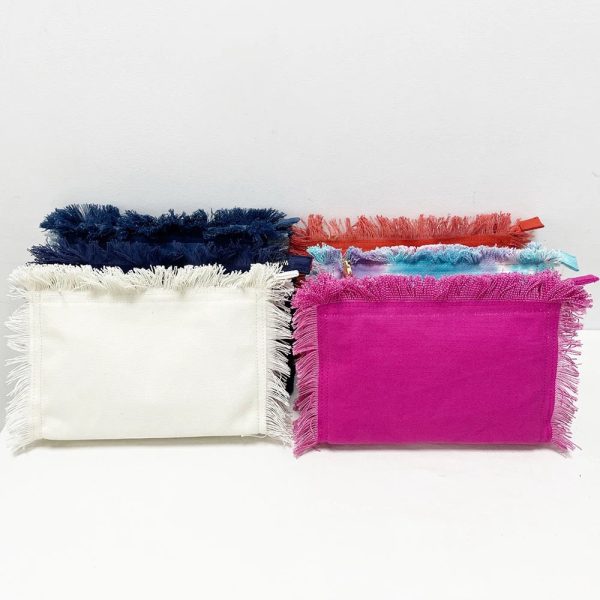 Canvas Fringe Clutch  Crossbody - Assorted Colors Supply