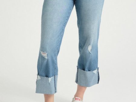 1822 Denim Roll Cuff Girlfriend Jean in Jaimie Online Hot Sale