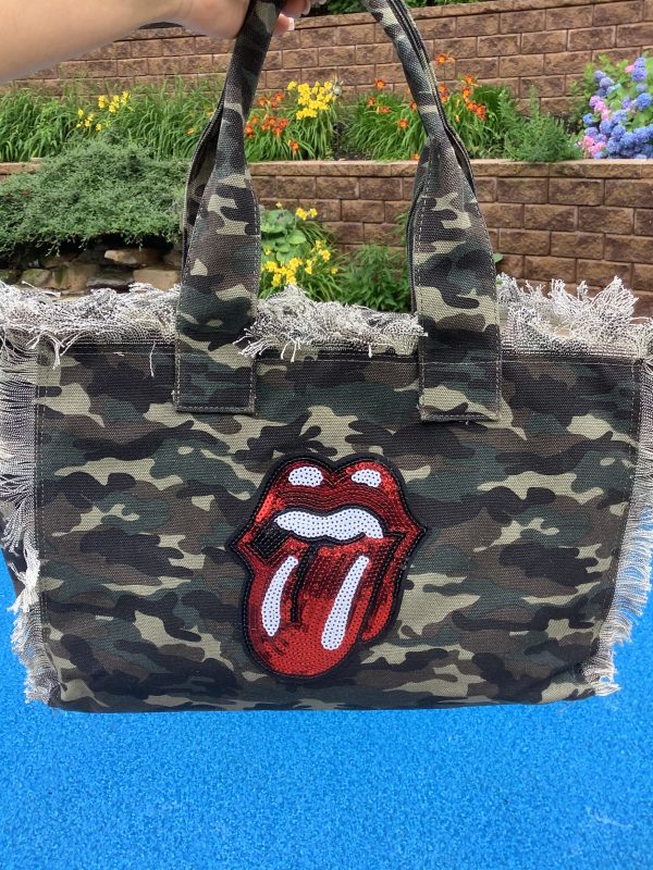 Camo Stones Canvas Tote Online Hot Sale