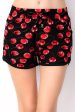 Cherry Print Shorts For Cheap