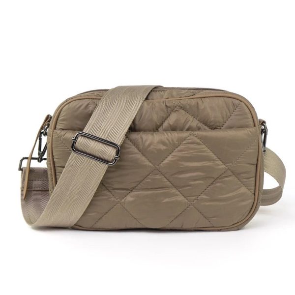 Quilted Puffer Crossbody - Tan, Black or Olive Fashion