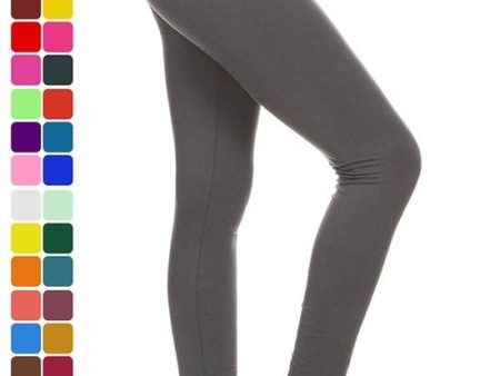 Plus size solid, high waisted 5-inch wideband leggings in a fitted style, with an elastic waistband - Black Fashion