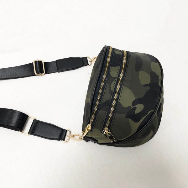 Nylon Fanny Pack  Sling Bag - Black or Army Camo For Sale