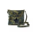 Army or Black Vegan leather crossbody with star Online