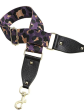 2  ADJUSTABLE ANIMAL PRINT BAG STRAP WITH VEGAN LEATHER  - PURPLE or TURQUOISE Fashion