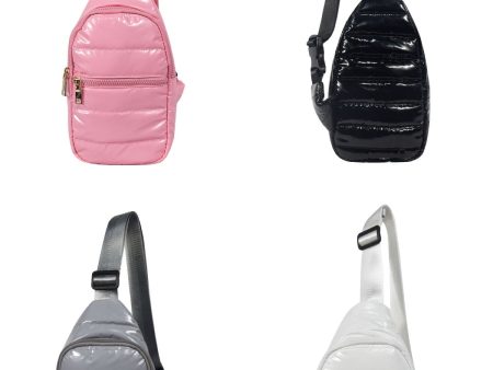 Puffer Sling Crossbody Bag - Assorted Colors Hot on Sale