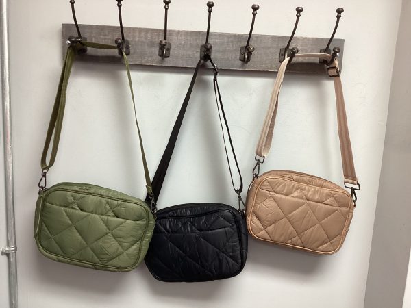 Quilted Puffer Crossbody - Tan, Black or Olive Fashion