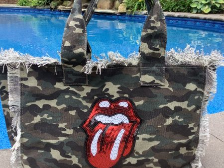 Camo Stones Canvas Tote Online Hot Sale