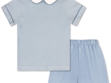 *PRE-ORDER* Sibley Short Set - Blue Mini Stripe, Dallas Blue For Discount