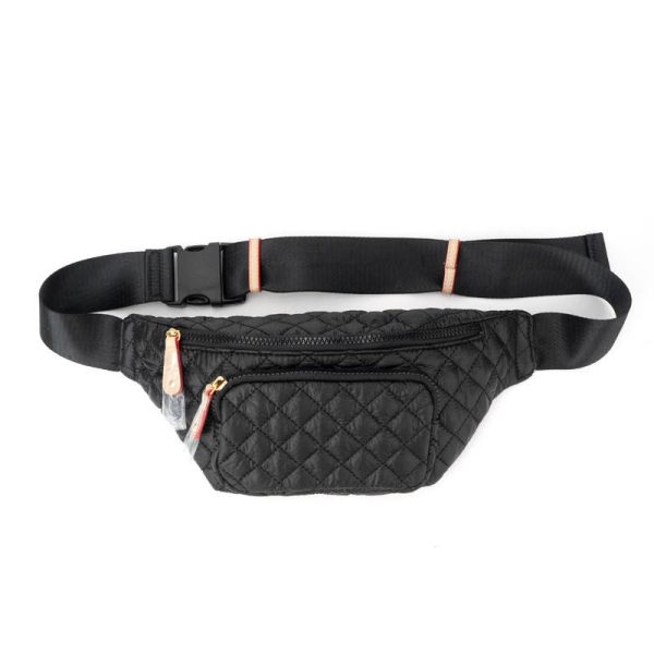 Quilted Nylon Fanny Puffer  Sling - Assorted Colors. on Sale