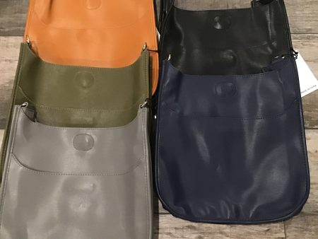 SOFT FAUX LEATHER CLASSIC MESSENGER-NO STRAP ATTACHED!!!! -   BLACK, GREY, ARMY, NAVY, CAMEL Hot on Sale