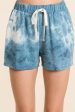 TIE DYE FRENCH TERRY CASUAL PANTS WITH TWILL TAPE DRAWSTRING AND SIDE POCKETS - Charcoal Black or Denim Grey Sale