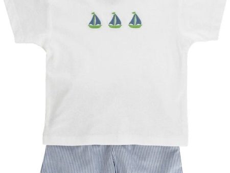 *PRE-ORDER* Boys Short Set - Sailboat Trio For Sale