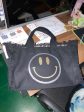 Metallic Gold Silver Smiley Face Canvas Fringe Tote - Assorted Colors Supply