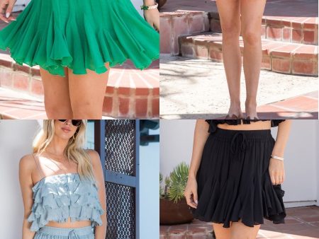 RUFFLE MINI SKIRTS - ASSORTED COLORS Fashion