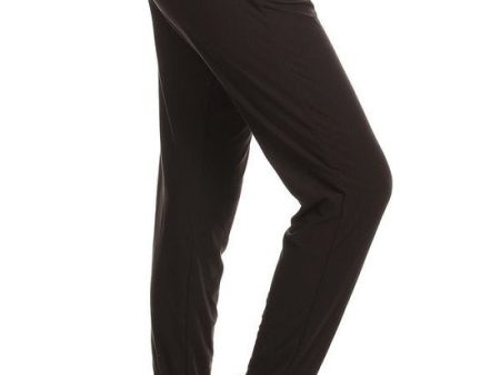 Plus Solid Joggers - Charcoal Online