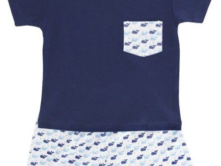 *PRE-ORDER* Boys Short Set - Whale Tales For Cheap