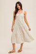 Hem & Thread Sweetheart Buttonfront Striped Tiered Midi Dress Online Hot Sale