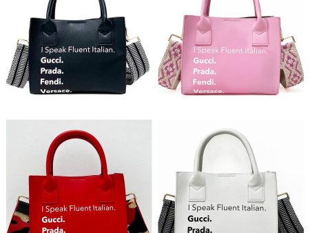 I Speak Fluid Italian Mini Tote - Assorted Colors Online