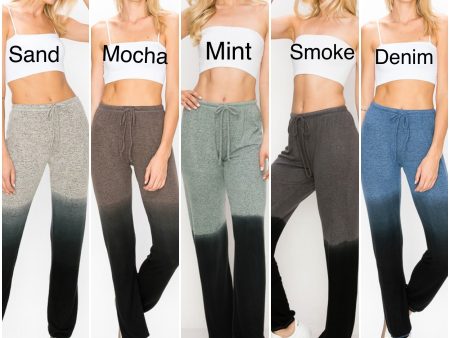 BRUSHED HACCI OMBRÉ DIP DYE SWEAT PANT - ASSORTED COLORS For Discount