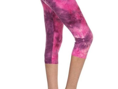 Pink & Purple Tiedye OS Capri 💜💗 Online Hot Sale