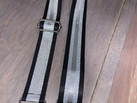 BLACK METALLIC SILVER WHITE ADJUSTABLE BAG STRAP Fashion