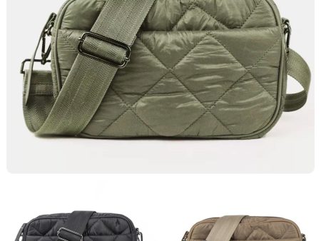 Quilted Puffer Crossbody - Tan, Black or Olive Fashion