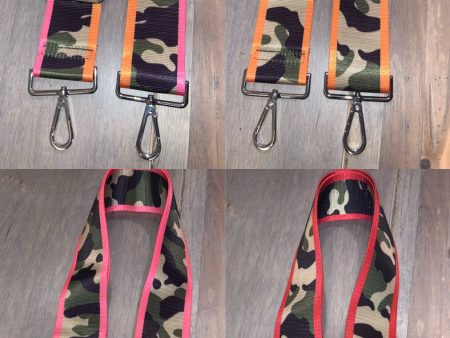 Colorful Camouflage 2” Adjustable  Handbag Strap - Assorted Colors Sale