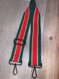 💚❤️ Green Red Metallic Gold Stripe 2” Adjustable Handbag Strap on Sale