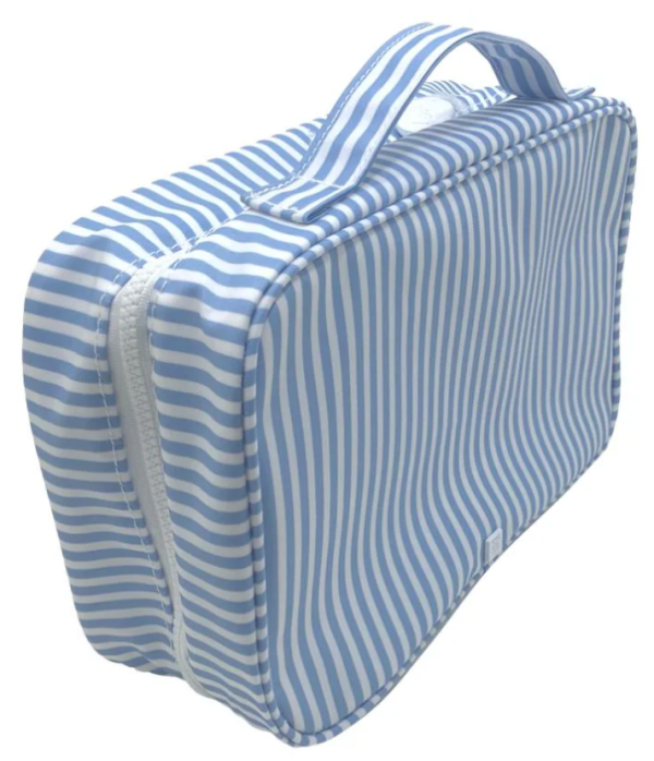 Chambray Pimlico Stripe Bundle Up Hanging Toiletry Bag on Sale