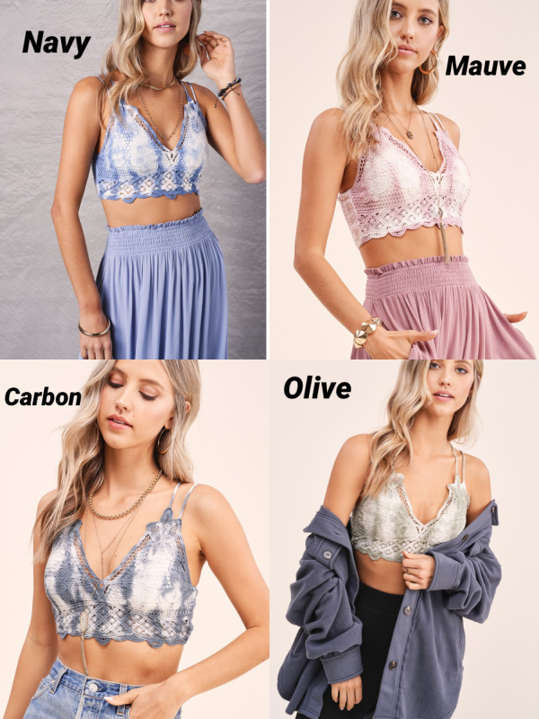 La Miel Glenna Tiedye Bralette - Assorted Colors For Discount