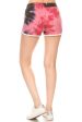 Tie dye print, mid-rise shorts Discount