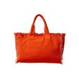 Solid Large Canvas Fringe Tote - Assorted Colors Sale