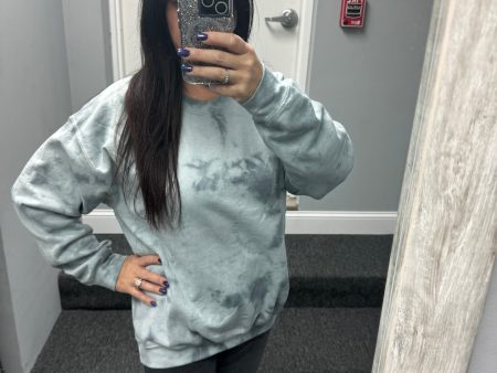 Acid Wash Tye Dye Sweatshirt - Grey Sale