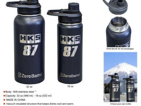 HKS Drink Bottle No. 87 Zero Barrel - 18oz on Sale